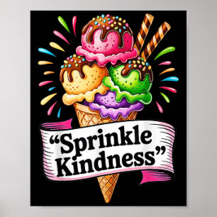 Funny Ice Creme Cone Zitat Sprinkle Kindheit Niedl Poster