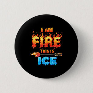 Funny Ice Dies ist Feuerkostüm Halloween Familie M Button
