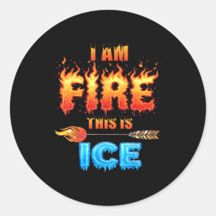 Funny Ice Dies ist Feuerkostüm Halloween Familie M Runder Aufkleber