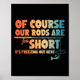Funny Ice Fishing Art für Männer Fischer Eis Fishi Poster