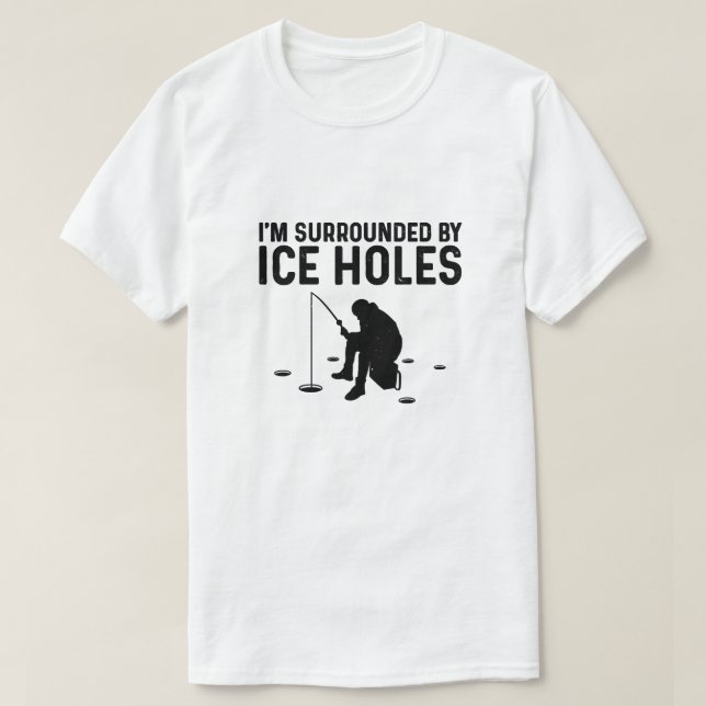 Funny Ice Fishing Gift for Men Schnee hält Fairnes T-Shirt (Design vorne)