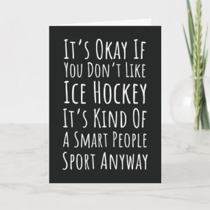 Funny Ice Hockey Cards Sport Player Team Lover Fan Karte