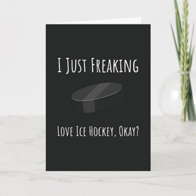 Funny Ice Hockey Cards Sportteam Spieler Lover Karte (Vorderseite)