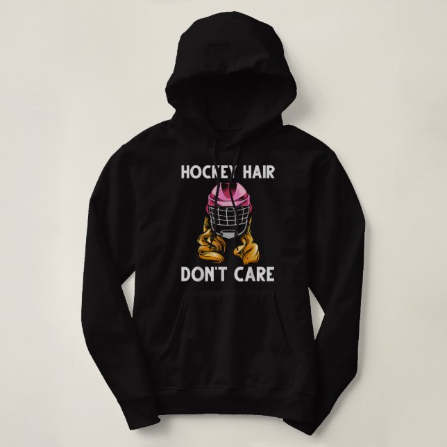 Funny Ice Hockey for Girls Frauenhockeyspiel Hoodie (Design vorne)