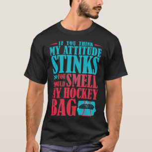 Funny Ice Hockey Geschenk riecht meinen Beutel T-Shirt