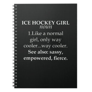 Funny Ice Hockey Geschenke für Girls Sport für sie Notizblock