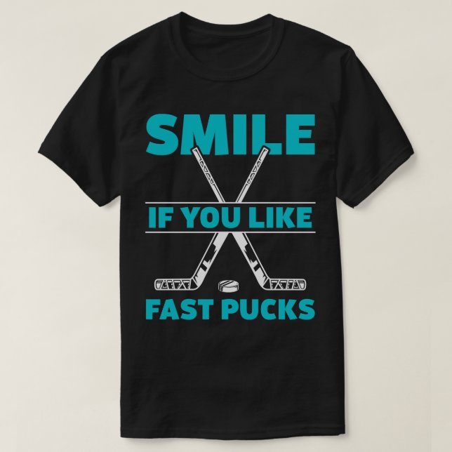 Funny Ice Hockey Goalie Fust Pucks T-Shirt (Design vorne)