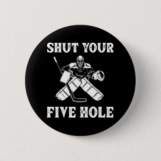 Funny Ice Hockey Ice Hockey Goalkeeper Button