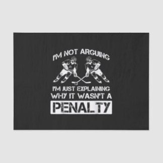 Funny Ice Hockey Player diskutiert Bully Penalty Seidenpapier
