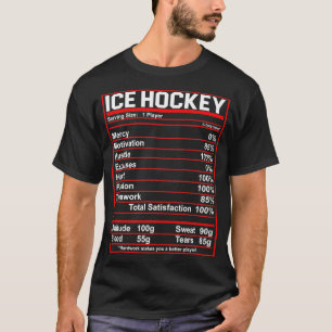 Funny Ice Hockey Player Ernährung Fakten Frauen Mä T-Shirt