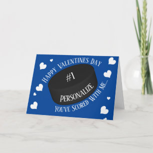Funny Ice Hockey Sie haben Scored Valentines Feiertagskarte