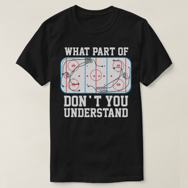 Funny Ice Hockey Tactics Classic T Shirt (Design vorne)