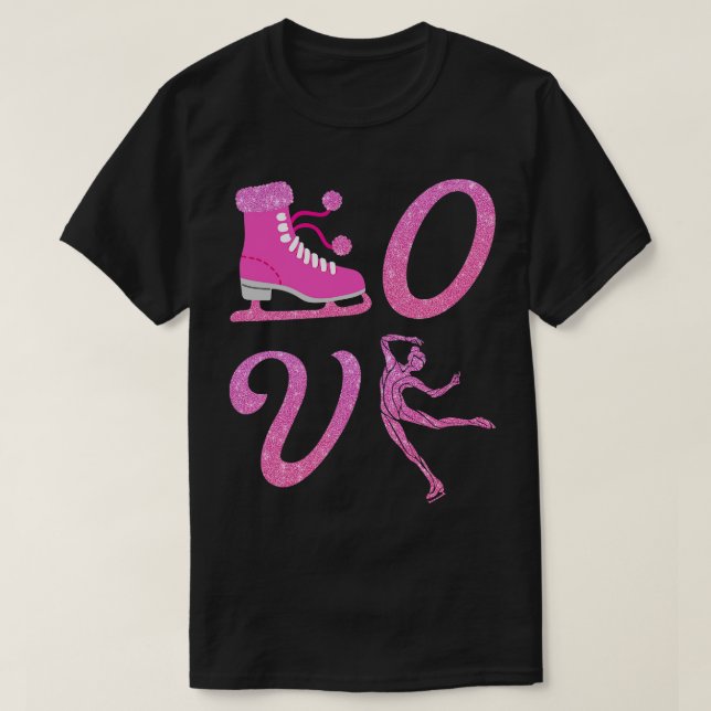 Funny Ice Skaten Abbildung Skate Sport T-Shirt (Design vorne)
