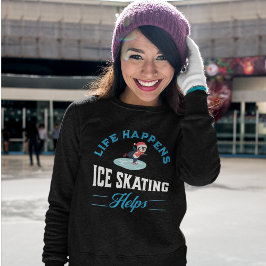 Funny Ice Skaten Womens Sweatshirt
