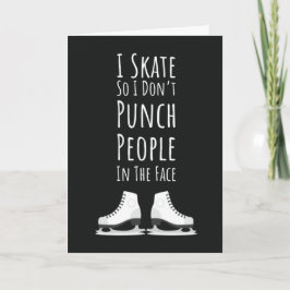 Funny Ice Skating Cards Skater Women Winter Sports Karte