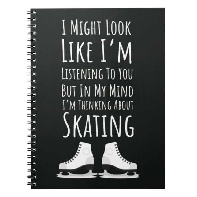 Funny Ice Skating Themed Gifts Winter Sport Skater Notizblock (Vorderseite)