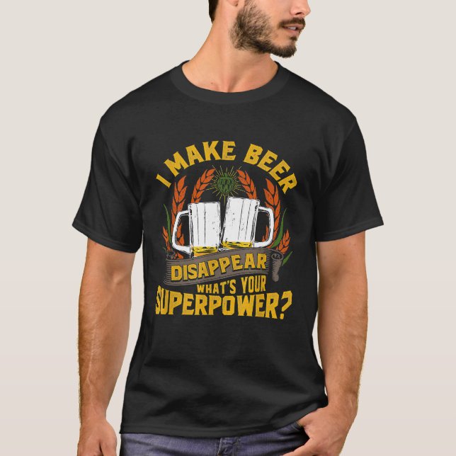 Funny ich Biere verschwinden Handwerk Biertrinker  T-Shirt (Vorderseite)