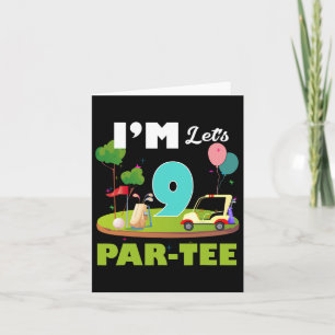 Funny ich bin 9 Let's Par-tee Golf Sport 9. Geburt Karte