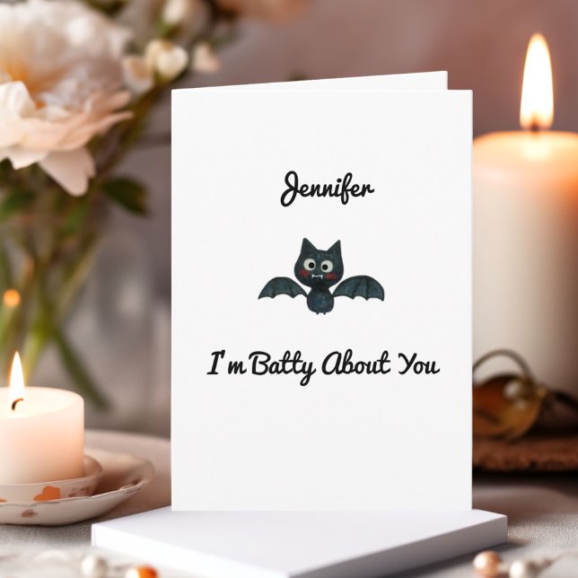 Funny, ich bin Batty über dich Bat Valentine mit N Karte (Von Creator hochgeladen)