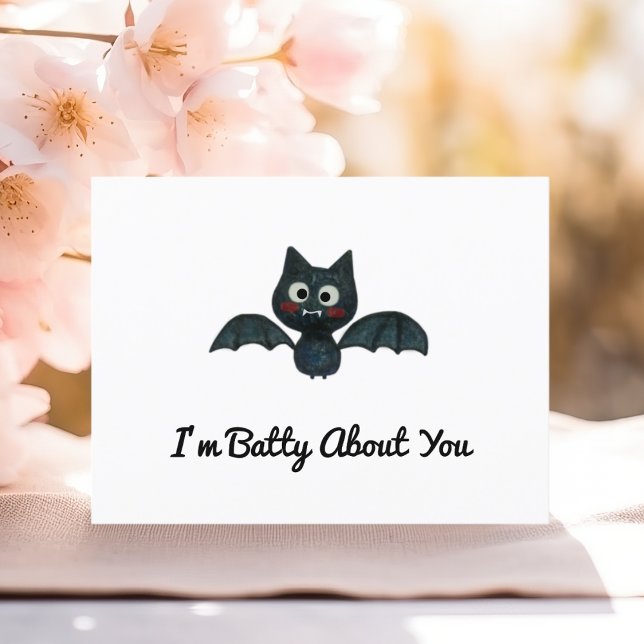 Funny, ich bin Batty über dich Bat Valentine mit N Postkarte (Von Creator hochgeladen)