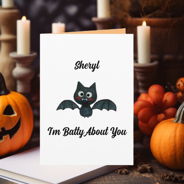 Funny, ich bin Batty über euch Halloween Bat mit N Karte (Von Creator hochgeladen)