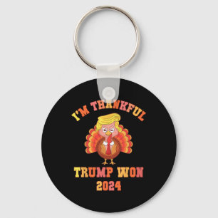 Funny, ich bin dankbar Trump 2024 Wir gewinnen Tha Schlüsselanhänger