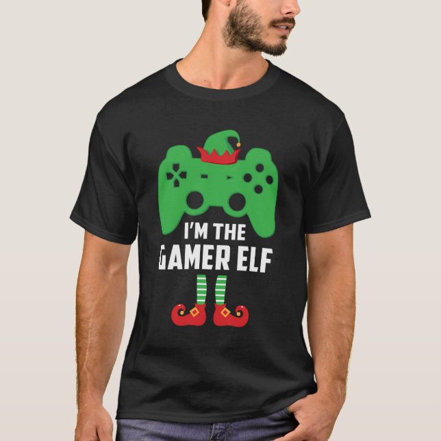 Funny, ich bin der Gamer Elf Video Controller Gami T-Shirt (Vorderseite)