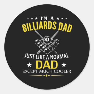 Funny, ich bin ein Billard-Vater wie ein normaler Runder Aufkleber