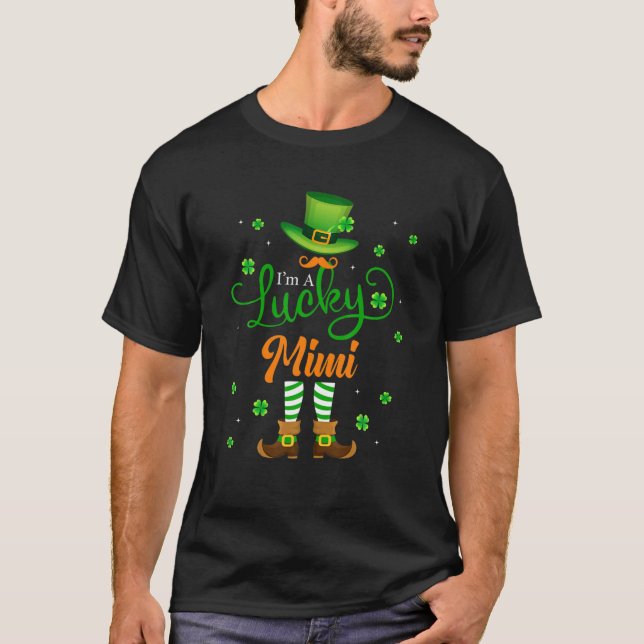 Funny ich bin ein Glück Mimi Leprechaun St Patrick T-Shirt (Vorderseite)