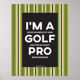 Funny Ich bin ein Golf Pro Golf Poster