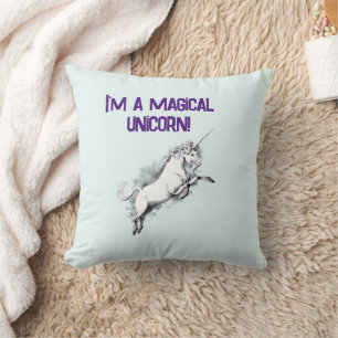 Funny Ich bin ein magisches Unicorn Dorky Fantasy Kissen