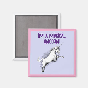 Funny Ich bin ein magisches Unicorn Dorky Fantasy Magnet