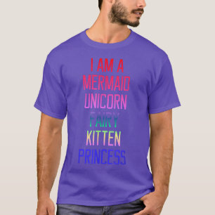 Funny Ich bin eine Meerjungfrau Unicorn Kitten Fai T-Shirt