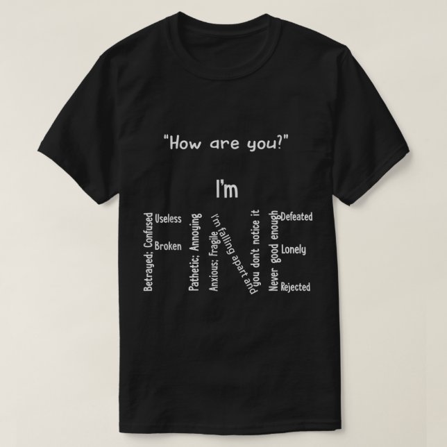 Funny, ich bin eine schöne Depression Psychische G T-Shirt (Design vorne)