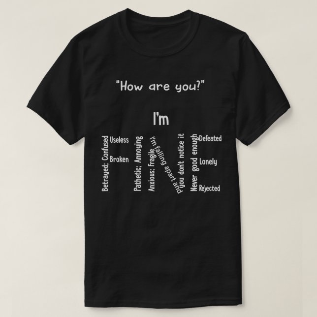 Funny, ich bin eine schöne Depression Psychische G T-Shirt (Design vorne)