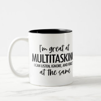 FUNNY - ICH BIN GROSSARTIG IM MULTITASKING ZWEIFARBIGE TASSE