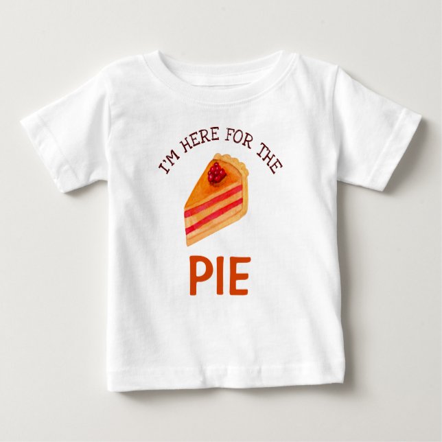 Funny, ich bin hier für den Kuchen-Erntedank Baby T-shirt (Vorderseite)