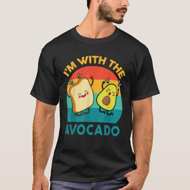 Funny ich bin mit dem Avocado Shirt Kinder Männer  (Vorderseite)