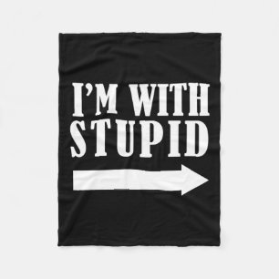 Funny ich bin mit einem stupiden Red Funny Weihnac Fleecedecke