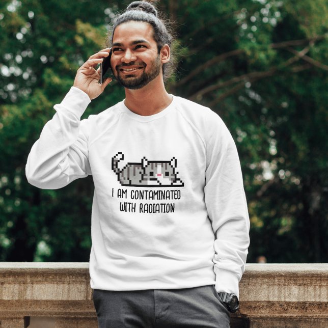 Funny "Ich bin mit Strahlung kontaminiert" Cat Mem T-Shirt (Funny 'I Am Contaminated with Radiation' Cat Meme T-Shirt)