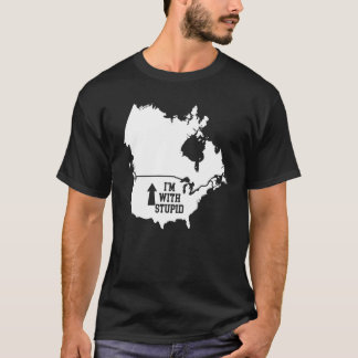 Funny ich bin mit Stupid Canada Arrow aus den USA T-Shirt