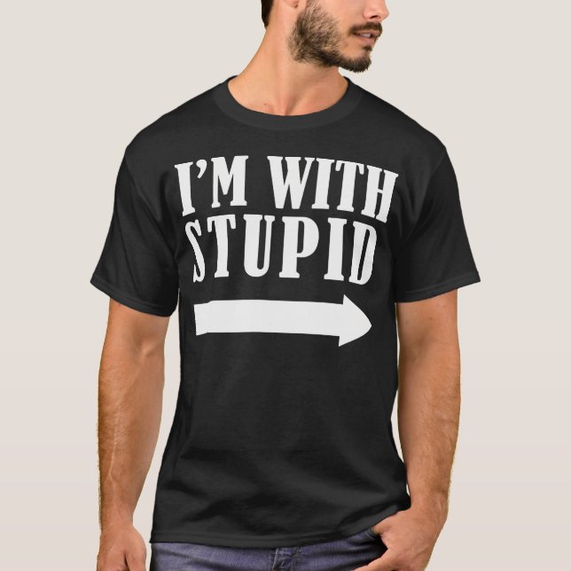 Funny, ich bin mit stupiden Red Funny Weihnachtsge T-Shirt (Vorderseite)