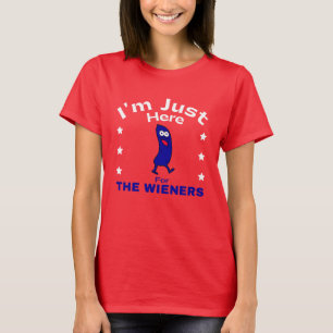 Funny, ich bin nur hier für die Dackeln T-Shirt