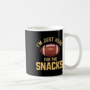 Funny ich bin nur hier für die Snacks Football 1 Kaffeetasse