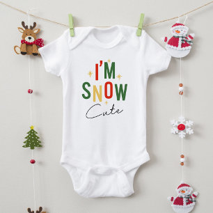 Funny, ich bin Schnee Niedlich Weihnachtsfeiertag Baby Strampler