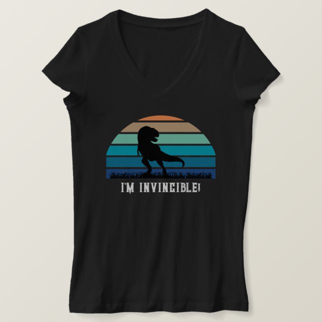 Funny ich bin unbesiegbar T Rex T Shirt (Design vorne)