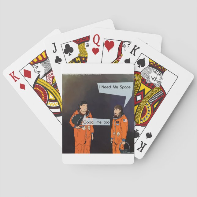 Funny, ich brauche meinen Platz Spielkarten (Rückseite)