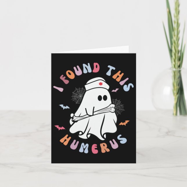 Funny Ich fand diesen Humerus Boo Ghost Halloween  Karte (Vorderseite)