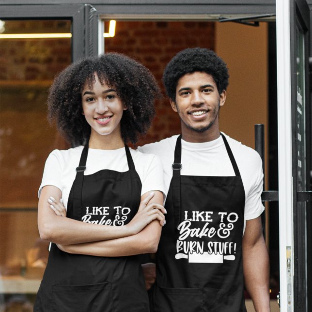 Funny ich gerne backen und brennen Stuff Spaß Schürze (Von Creator hochgeladen)