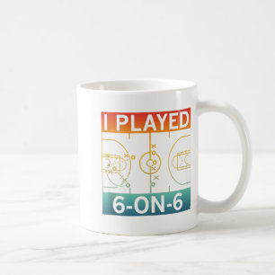 Funny ich gespielt 6 auf 6 Basketball Retro Beklei Kaffeetasse